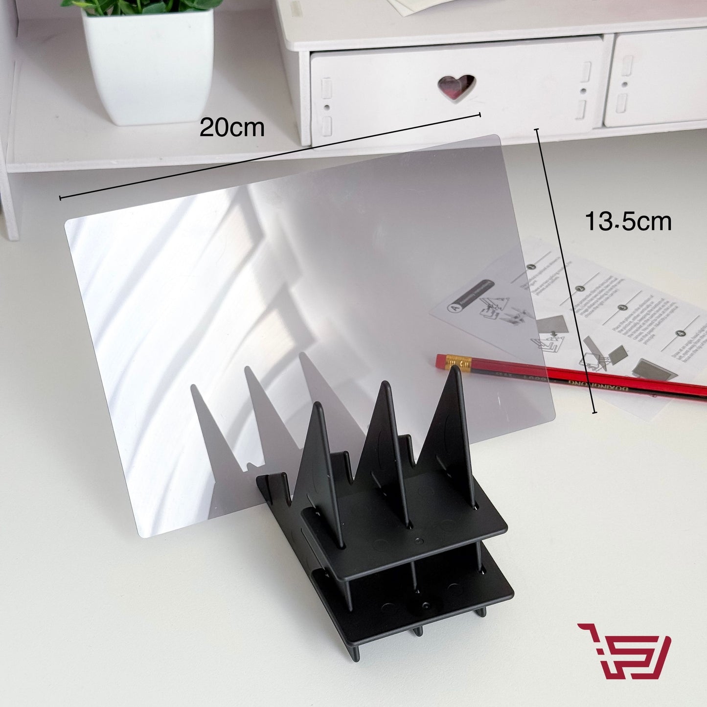 ستاند تليفون مع لوحة نسخ للتعليم