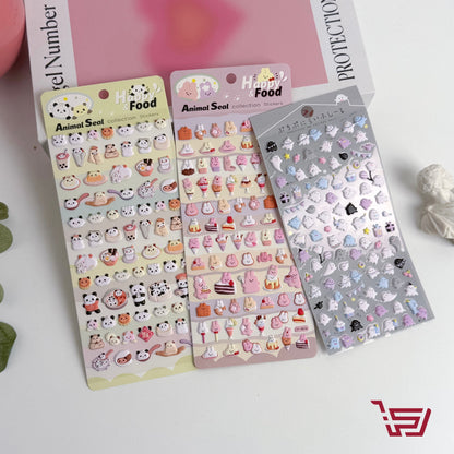 شيت ملصقات بأشكال متعددة