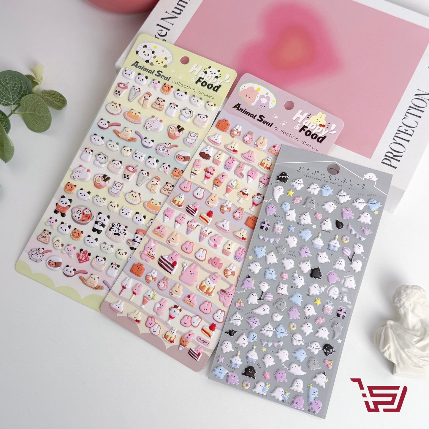 شيت ملصقات بأشكال متعددة