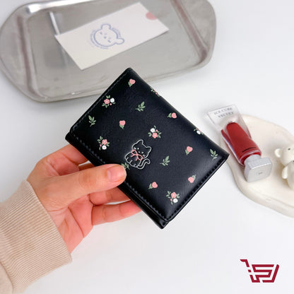 محفظة نقود جلد بطبعة القطط