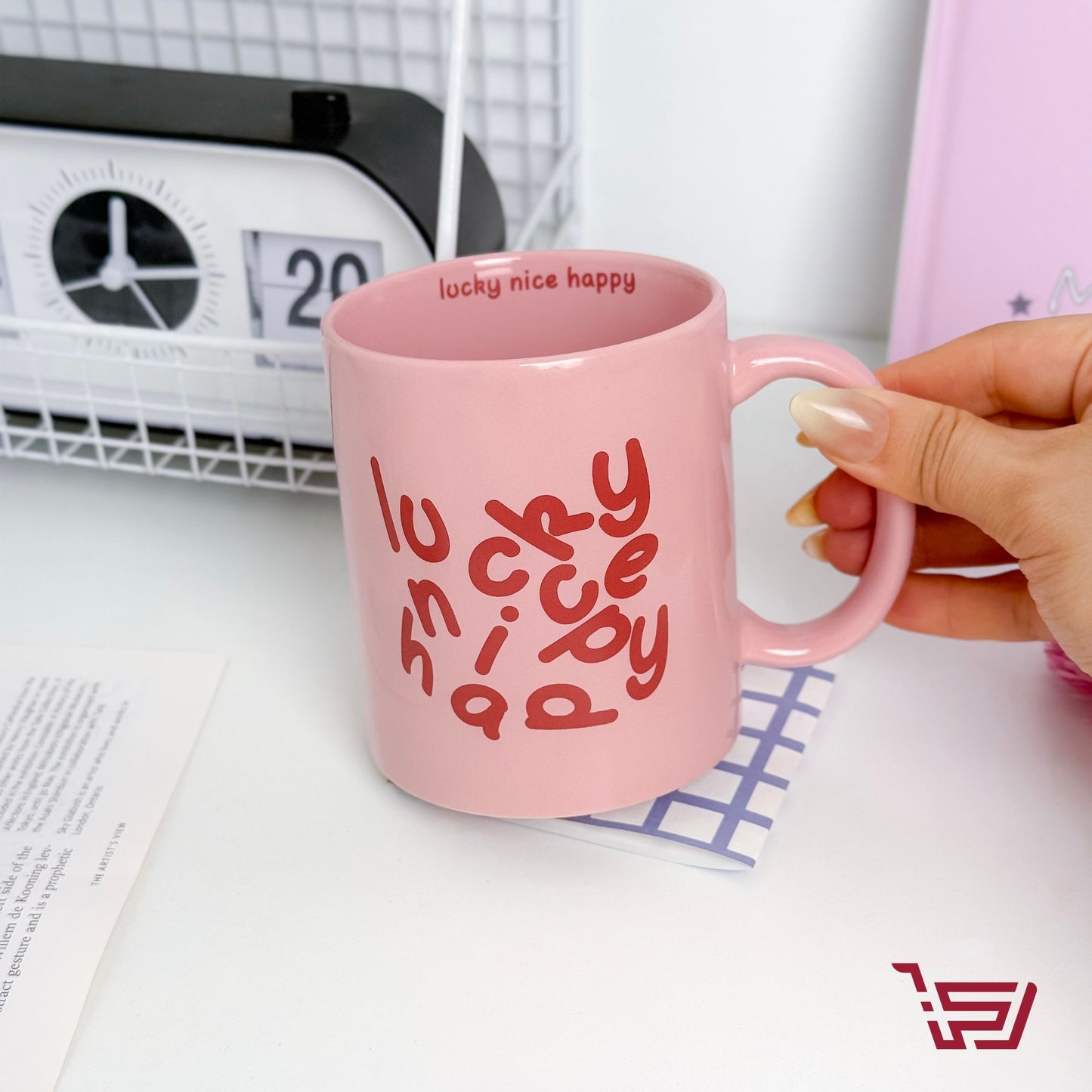 كوب سيراميك Lucky nice happy