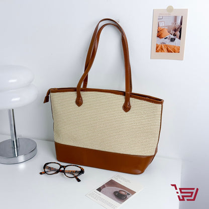 حقيبة كتف قش