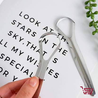 اداة تنظيف اللسان مع الفولاذ المقاوم لصدأ