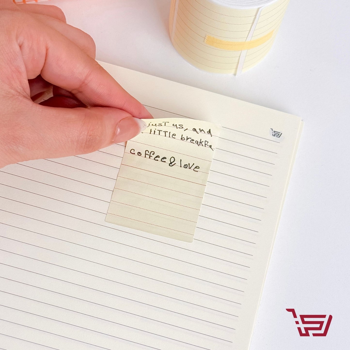 رول ورق ملاحظات لاصقة