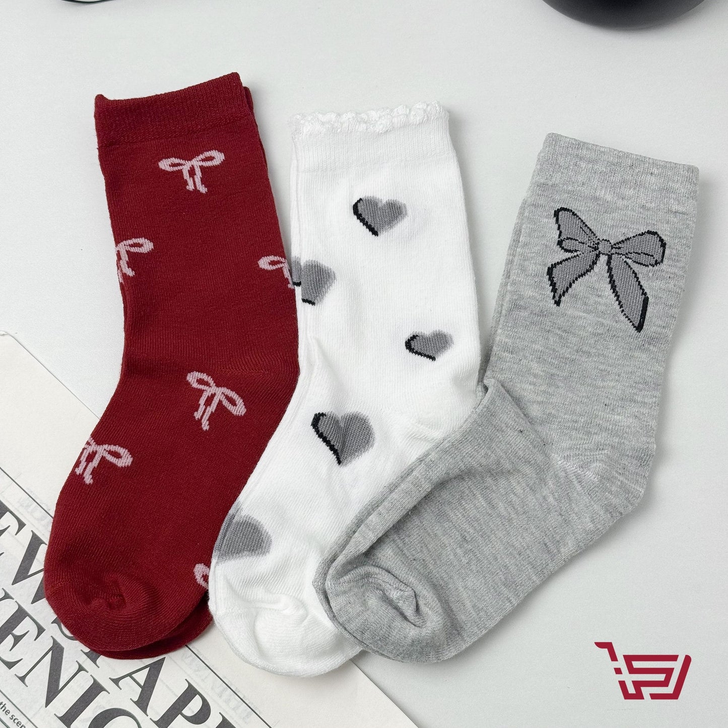 جواريب قطنية طبعات فيونكة