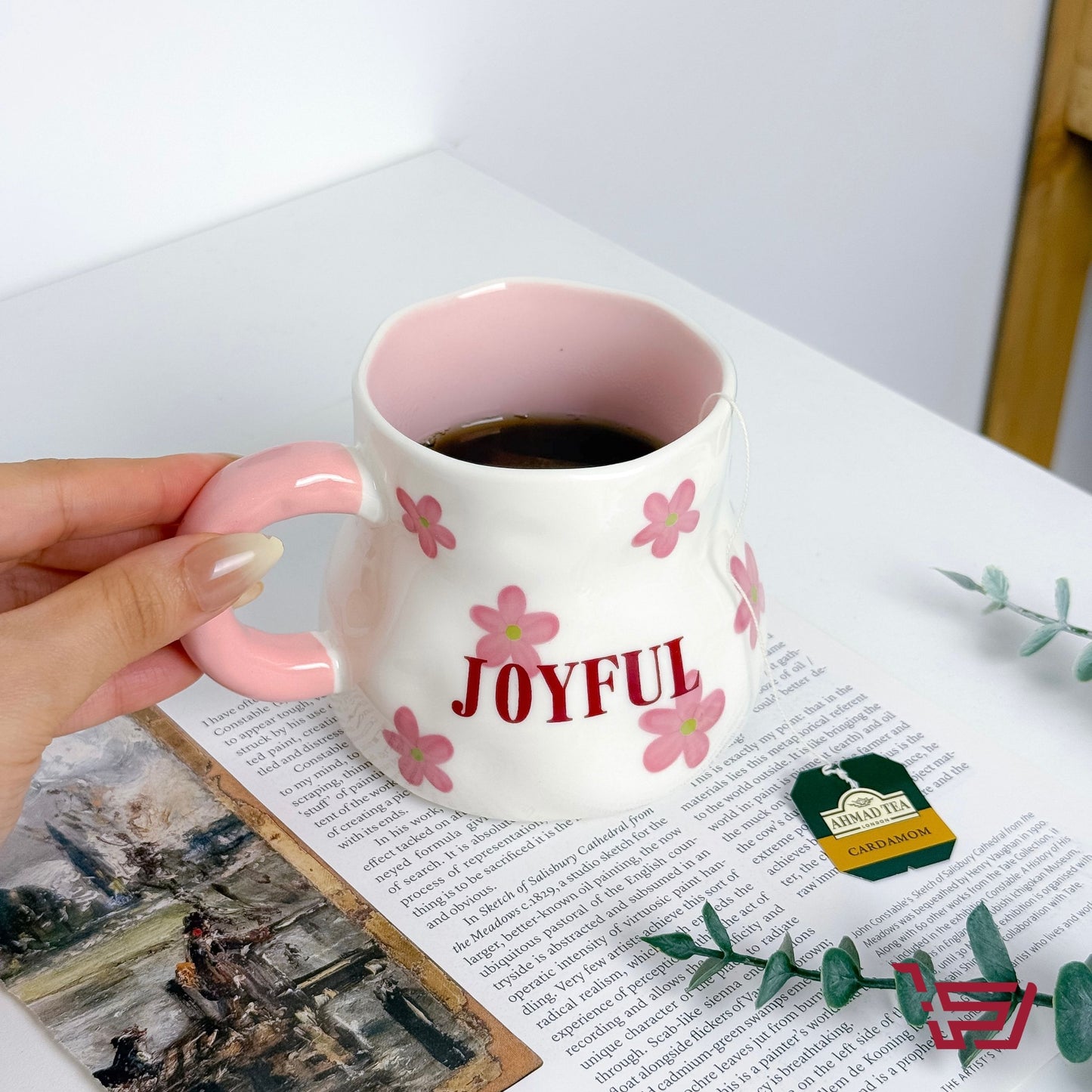 كوب سيراميك ورود كبير Joyful