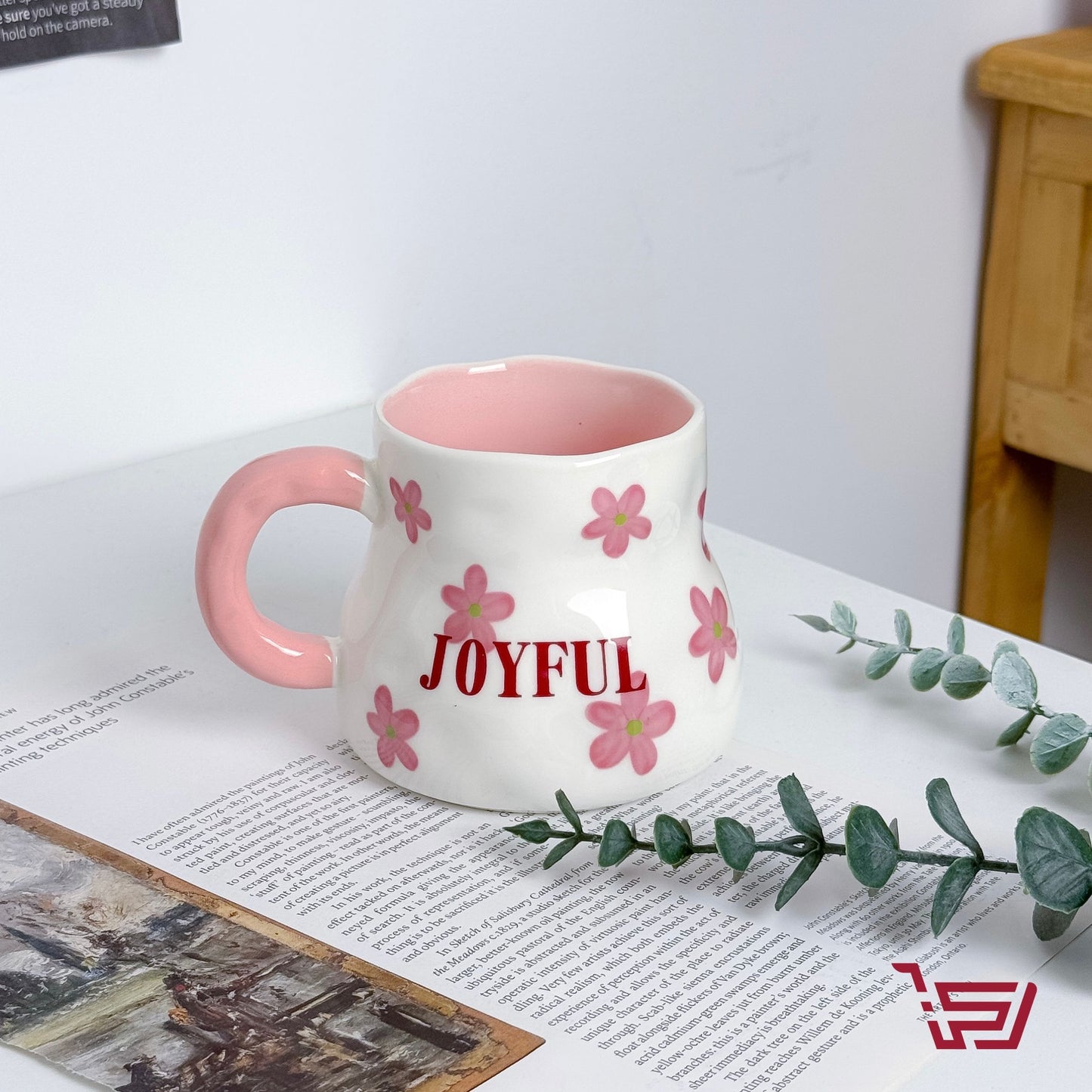 كوب سيراميك ورود كبير Joyful