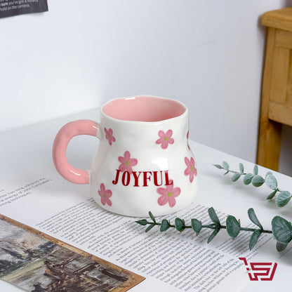 كوب سيراميك ورود كبير Joyful