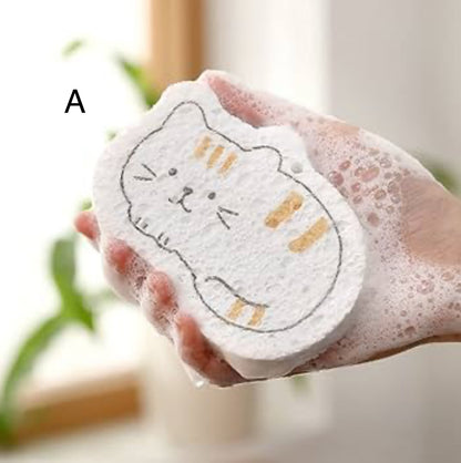 اسفنجة غسيل صحون باشكال قطط