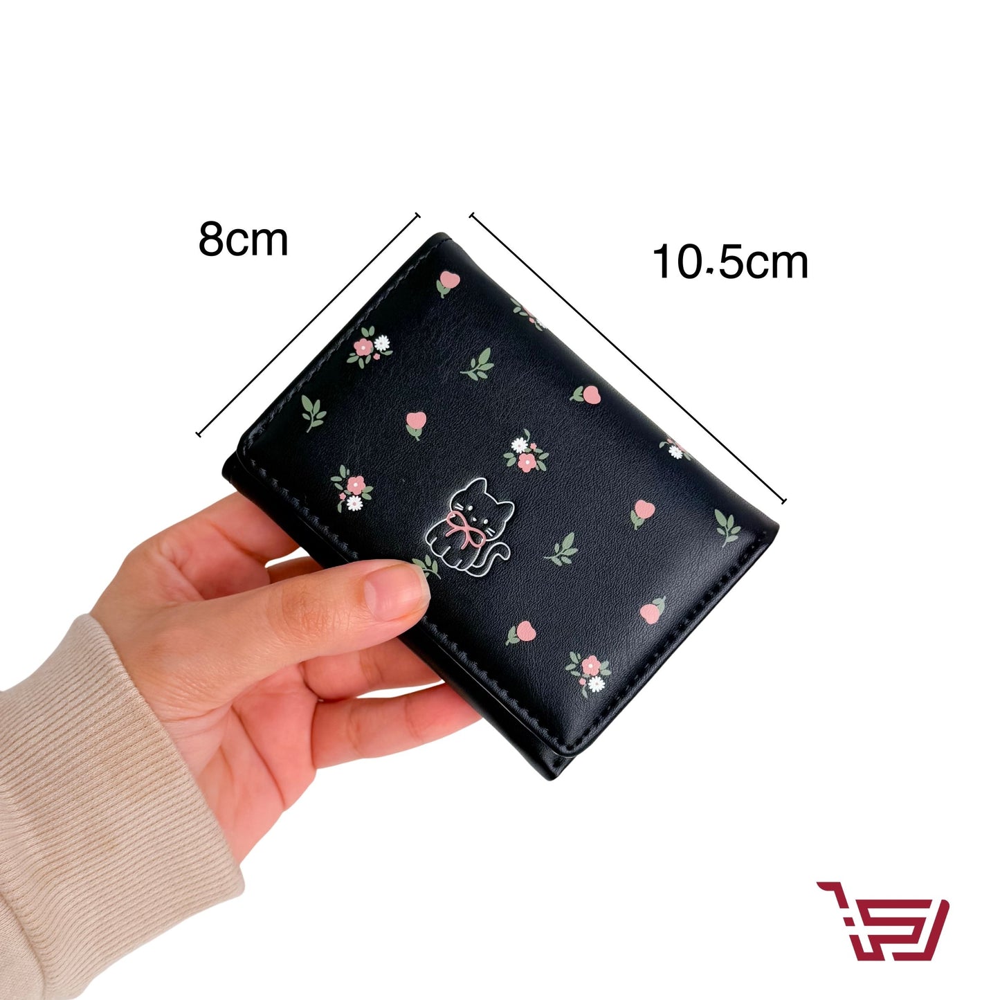 محفظة نقود جلد بطبعة القطط