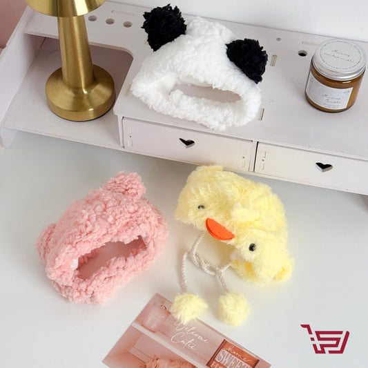 قبعة حيوانات اليفة فرو