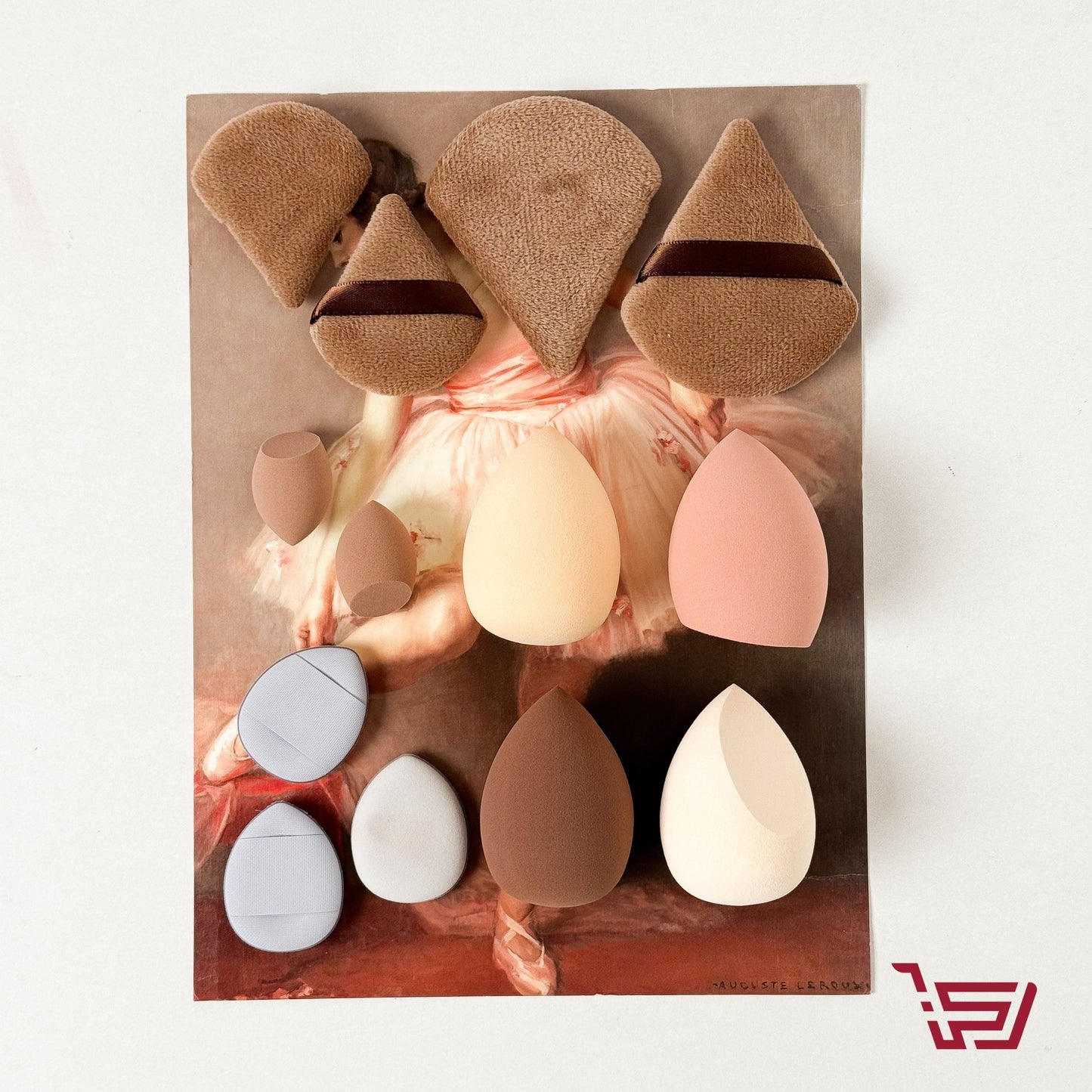 علبة اسفنجات مكياج بأشكال واحجام مختلفة