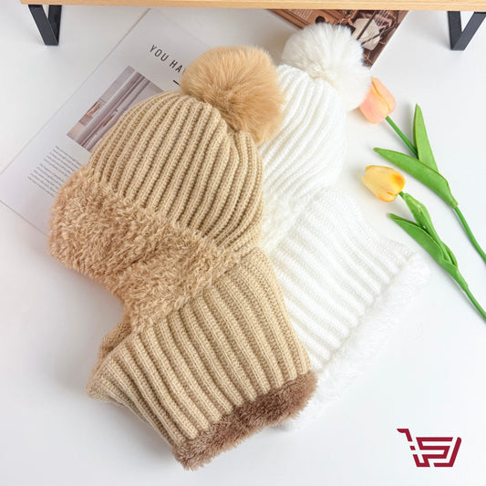 قبعة صوف تغطي الراس والعنق