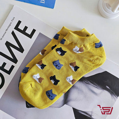 جواريب قطنية طبعات القطة