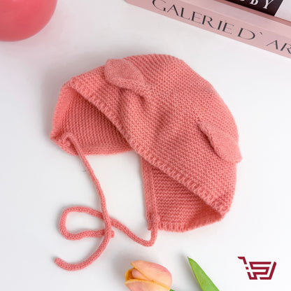 قبعة اطفال صوف القطة