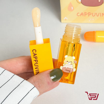 سيت العناية بالشفاه زيت وملمع شفاه المغذي بالعسل lip gloss & lip oil