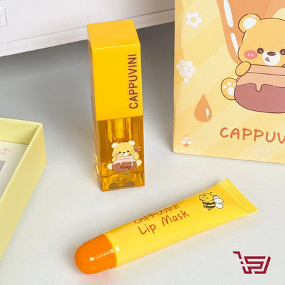 سيت العناية بالشفاه زيت وملمع شفاه المغذي بالعسل lip gloss & lip oil