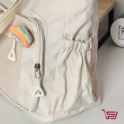 حقيبة كتف بتقسيمات متعددة مع بروش