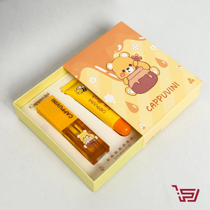 سيت العناية بالشفاه زيت وملمع شفاه المغذي بالعسل lip gloss & lip oil