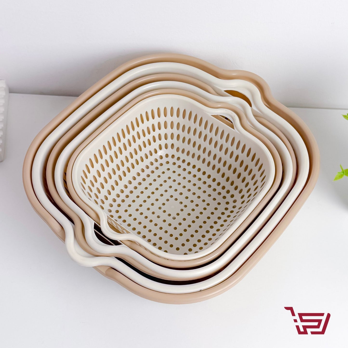 سيت سلال تصفية بلاستك