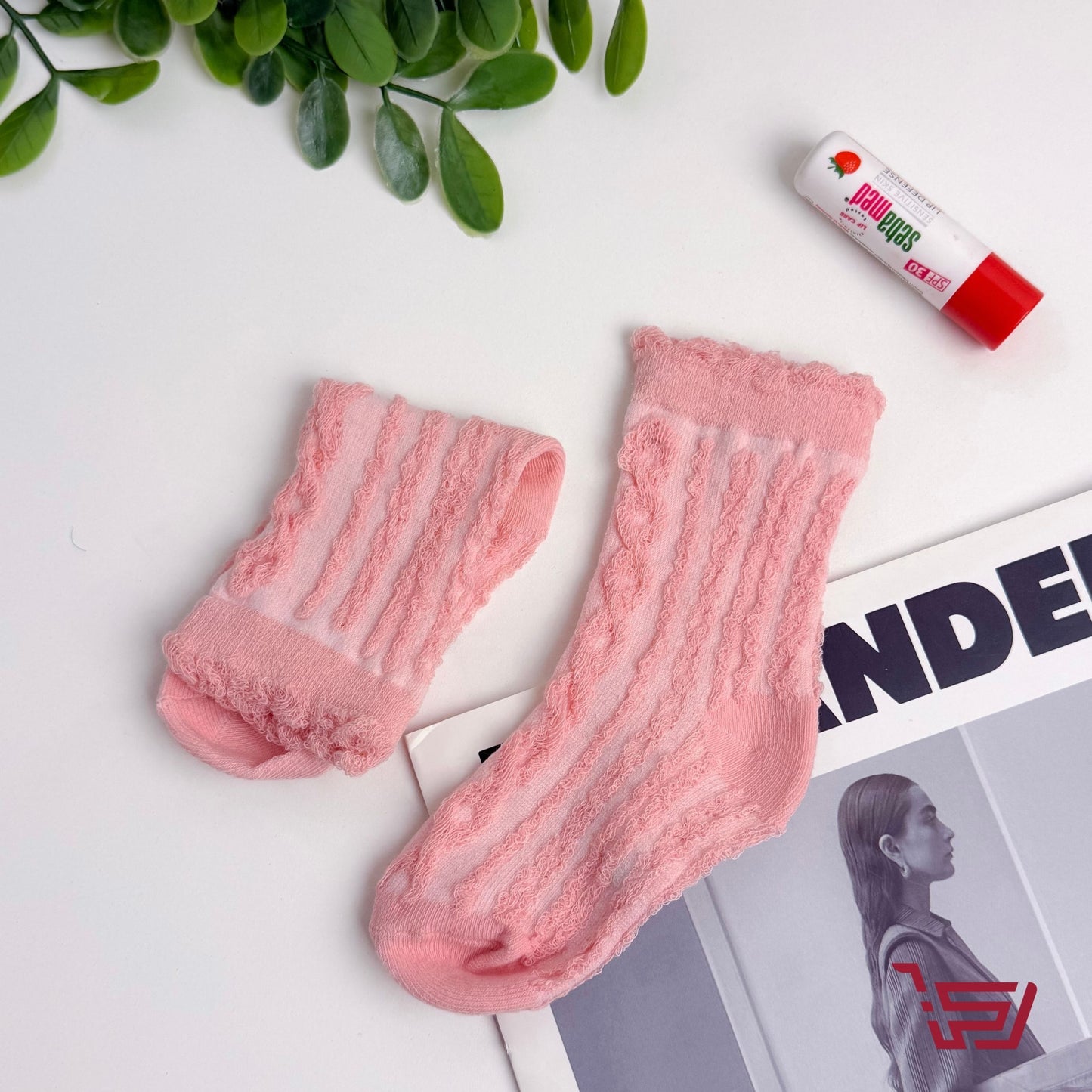 سيت جواريب اطفال قلوب وزهور