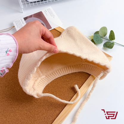 قبعة اطفال صوف بشكل القطة