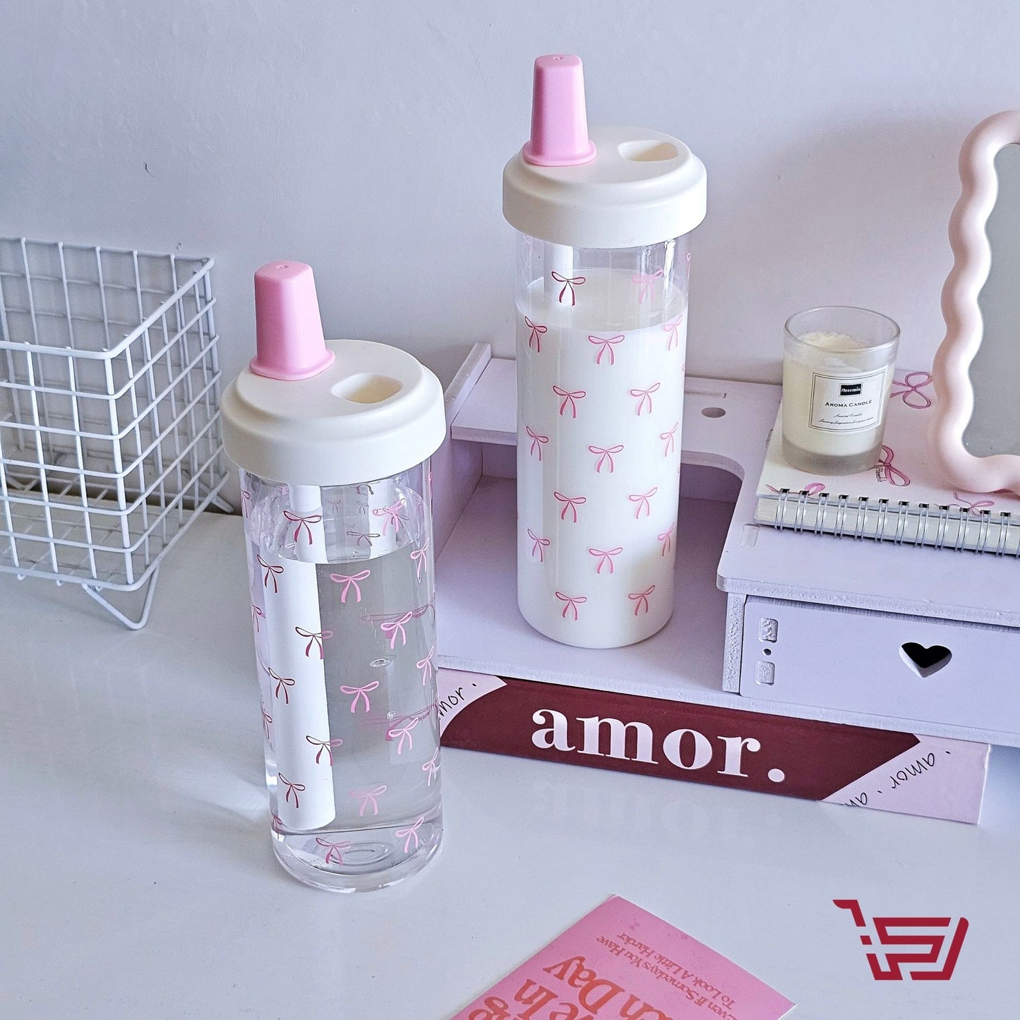 مطارة بلاستك فيونكة مع قصبة وسدادة