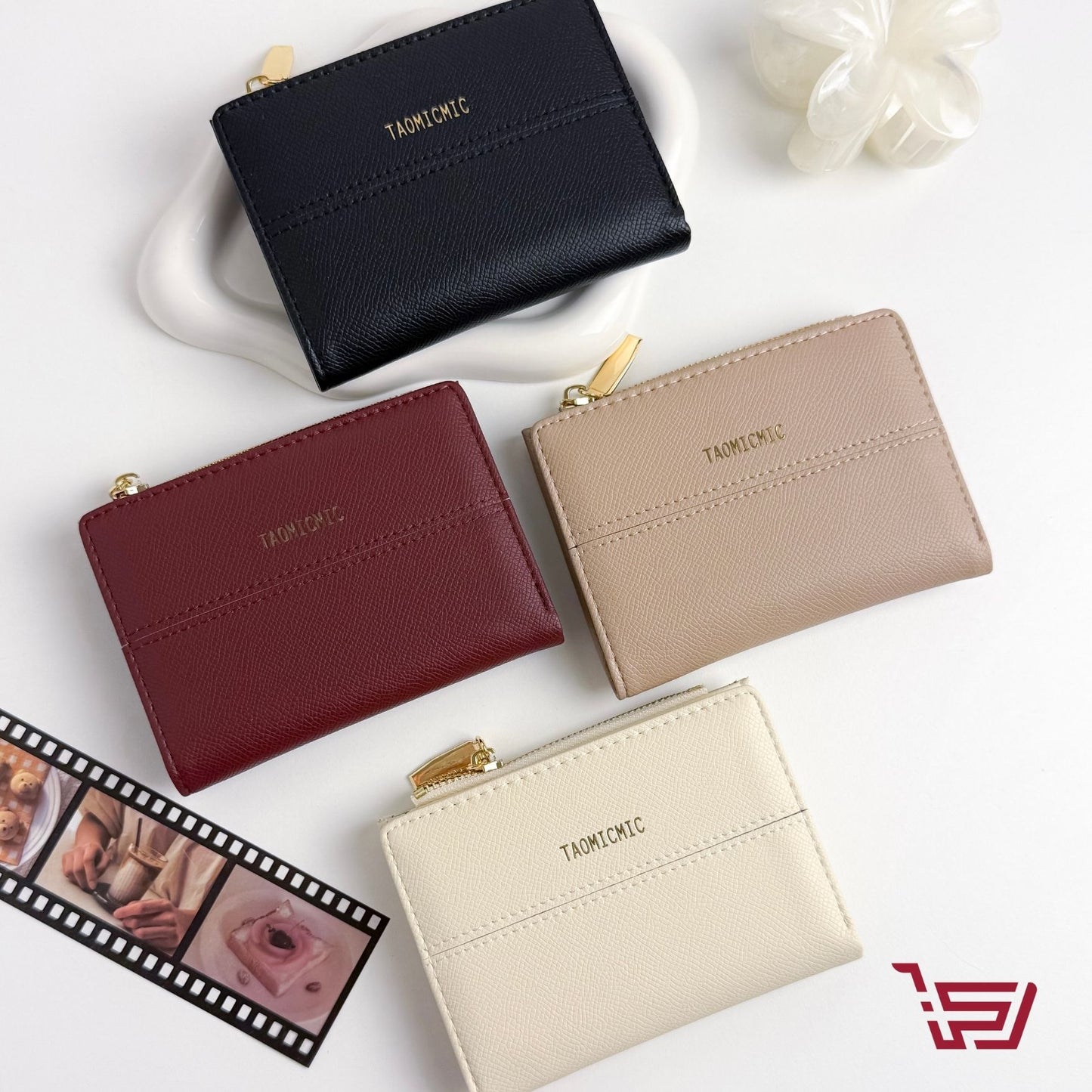 محفظة نقود وبطاقات نسائية جلد