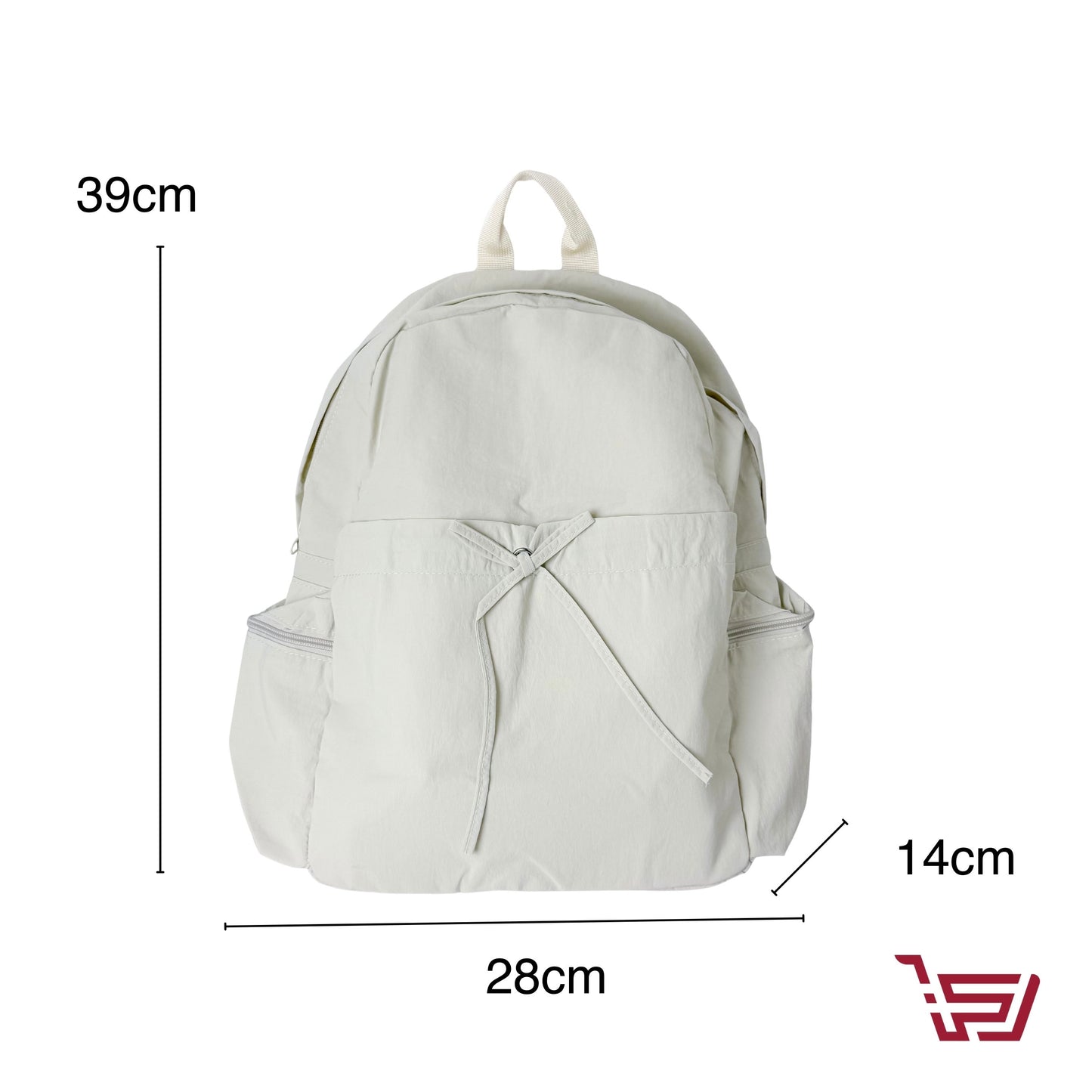 حقيبة ظهر قماش مطري بربطة الفيونكة