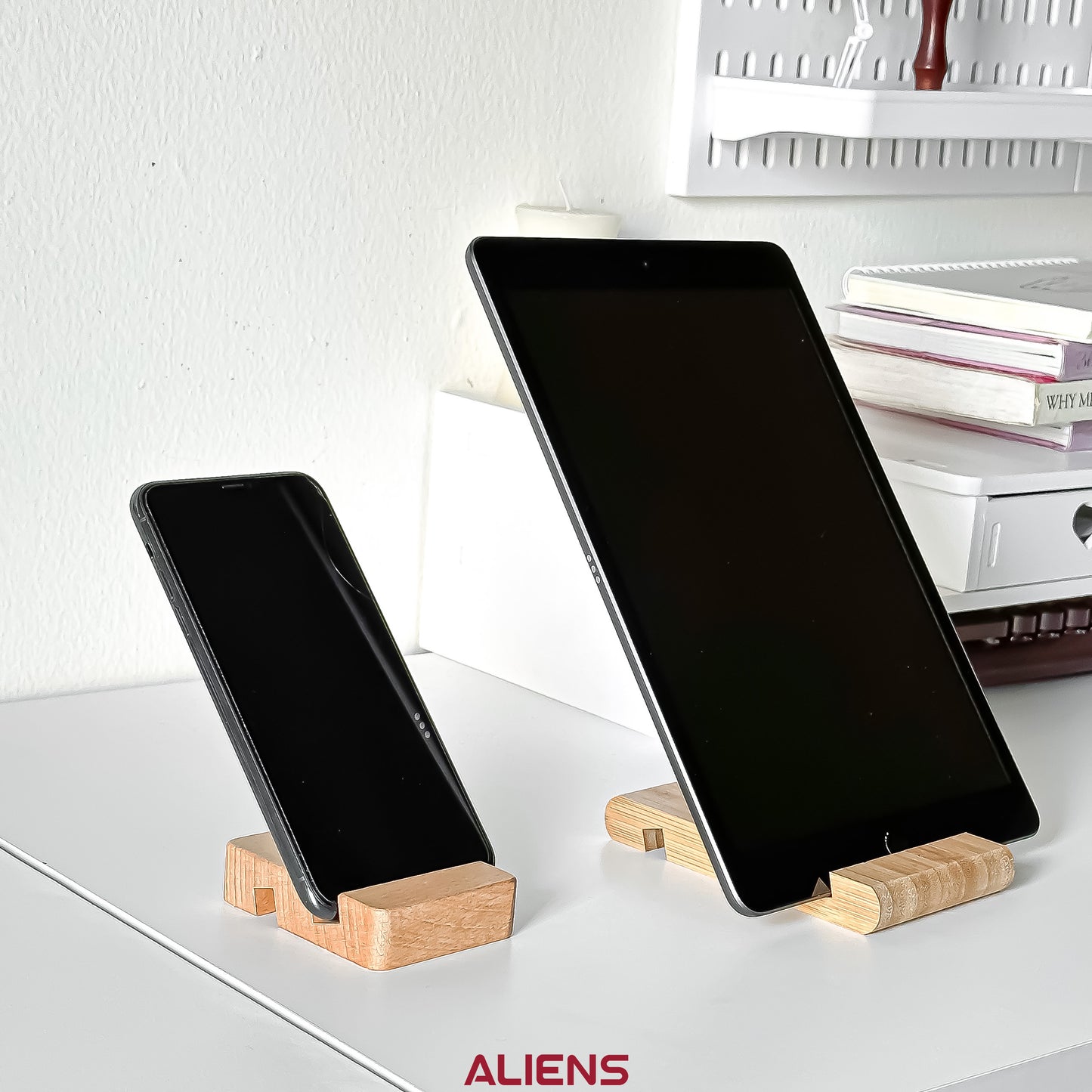 ستاند ايباد وموبايل خشب