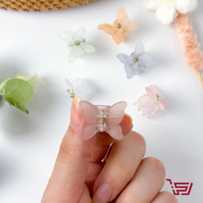 سيت قراصات شعر الفراشة ملونة