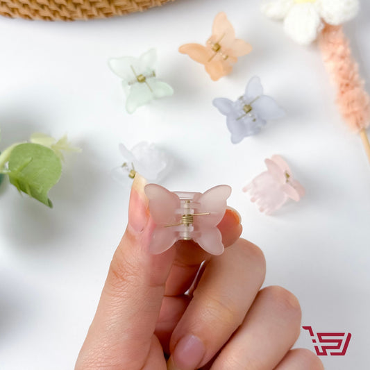 سيت قراصات شعر الفراشة ملونة