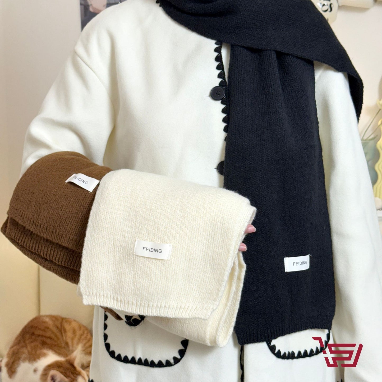 وشاح صوف شتائي