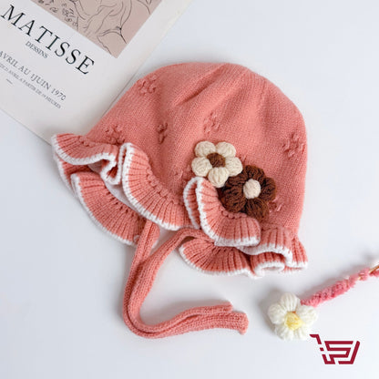 قبعة اطفال الزهور