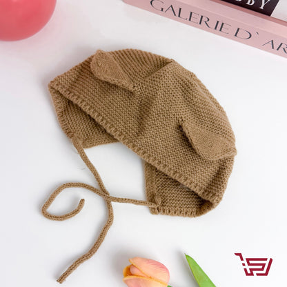 قبعة اطفال صوف القطة