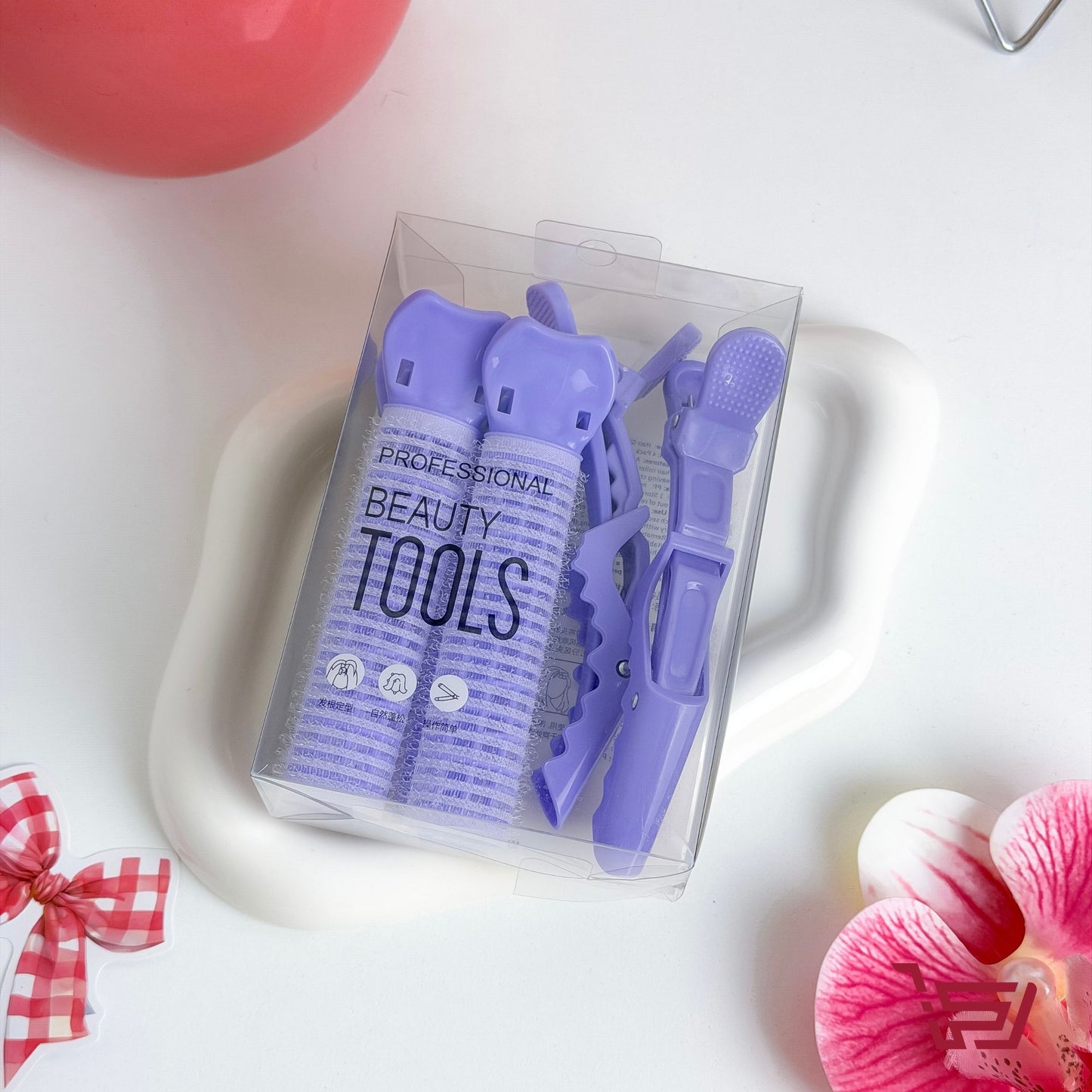 رولات شعر مع ملقط