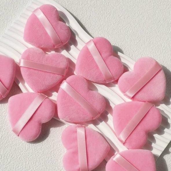 سيت اسفنجة مكياج بشكل قلب