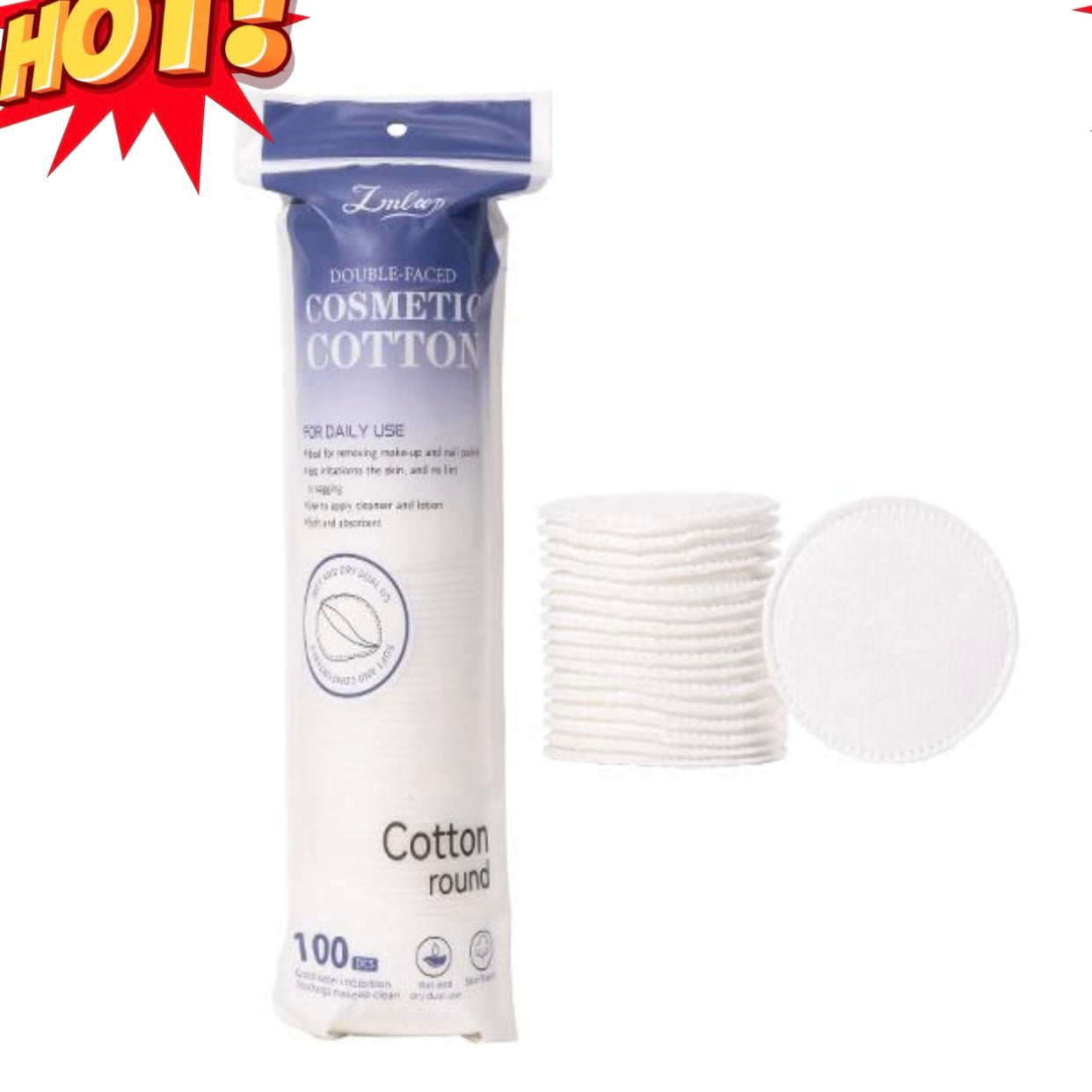 شرائح قطن ازالة المكياج