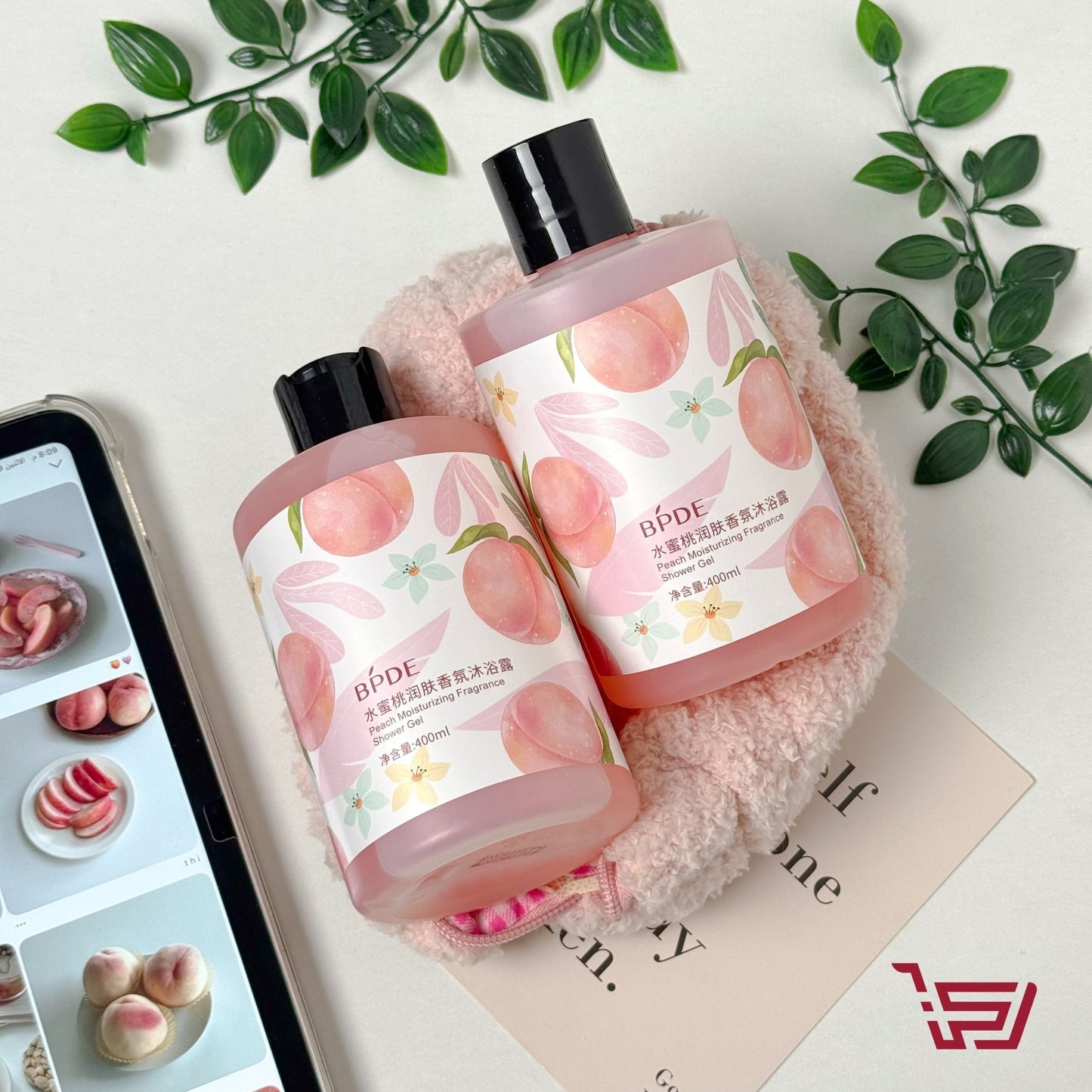 جل استحمام الخوخ