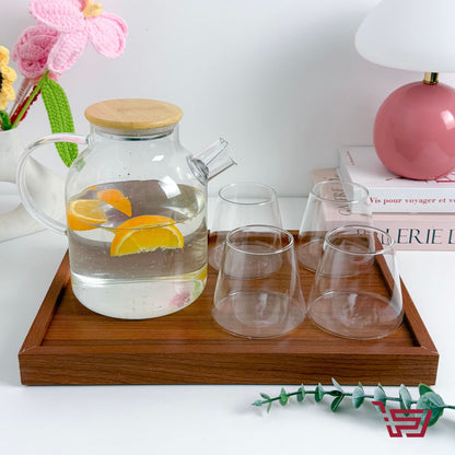 سيت وعاء زجاجي مع اكواب