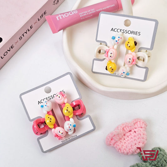 سيت مشابك شعر بأشكال كارتونية