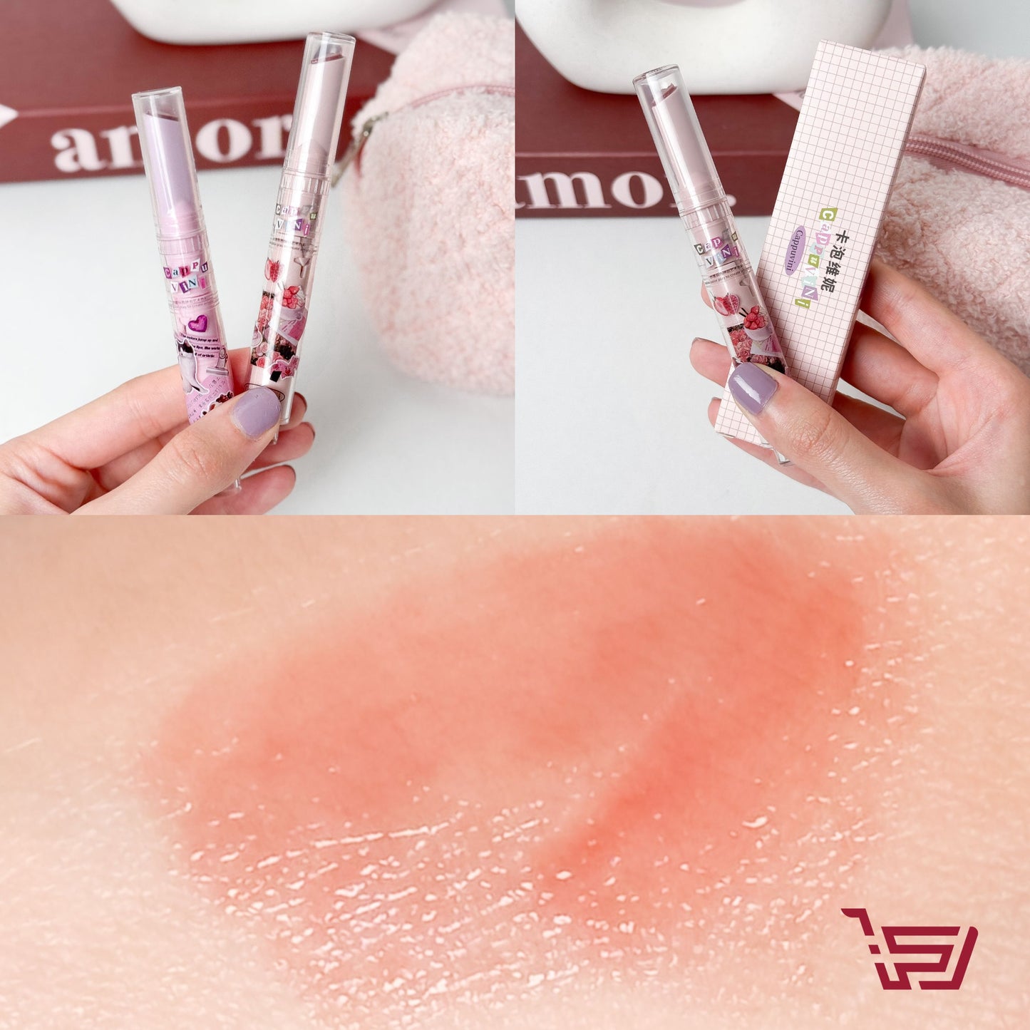 احمر شفاه لامع بشكل قلب lipgloss