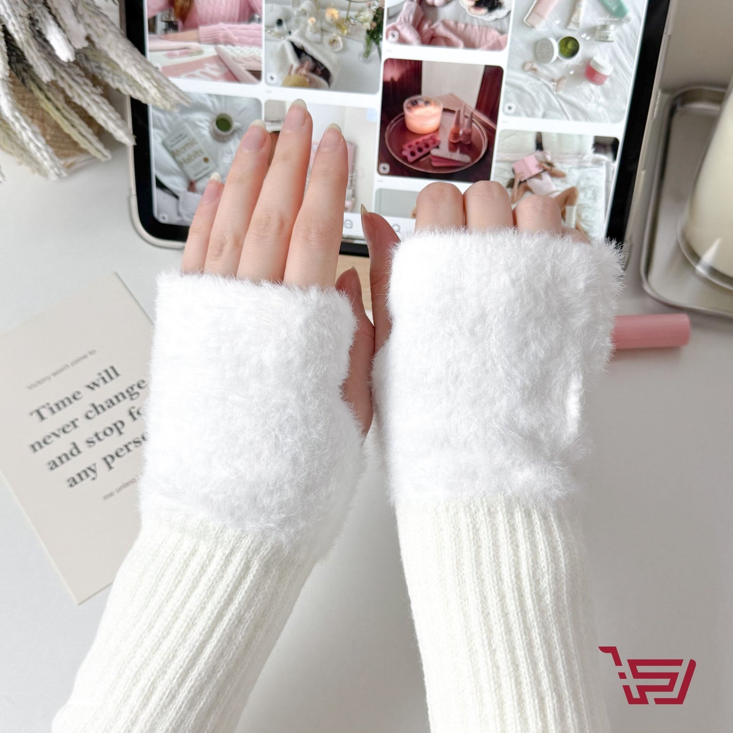 كفوف صوف بدون اصابع ناعمة