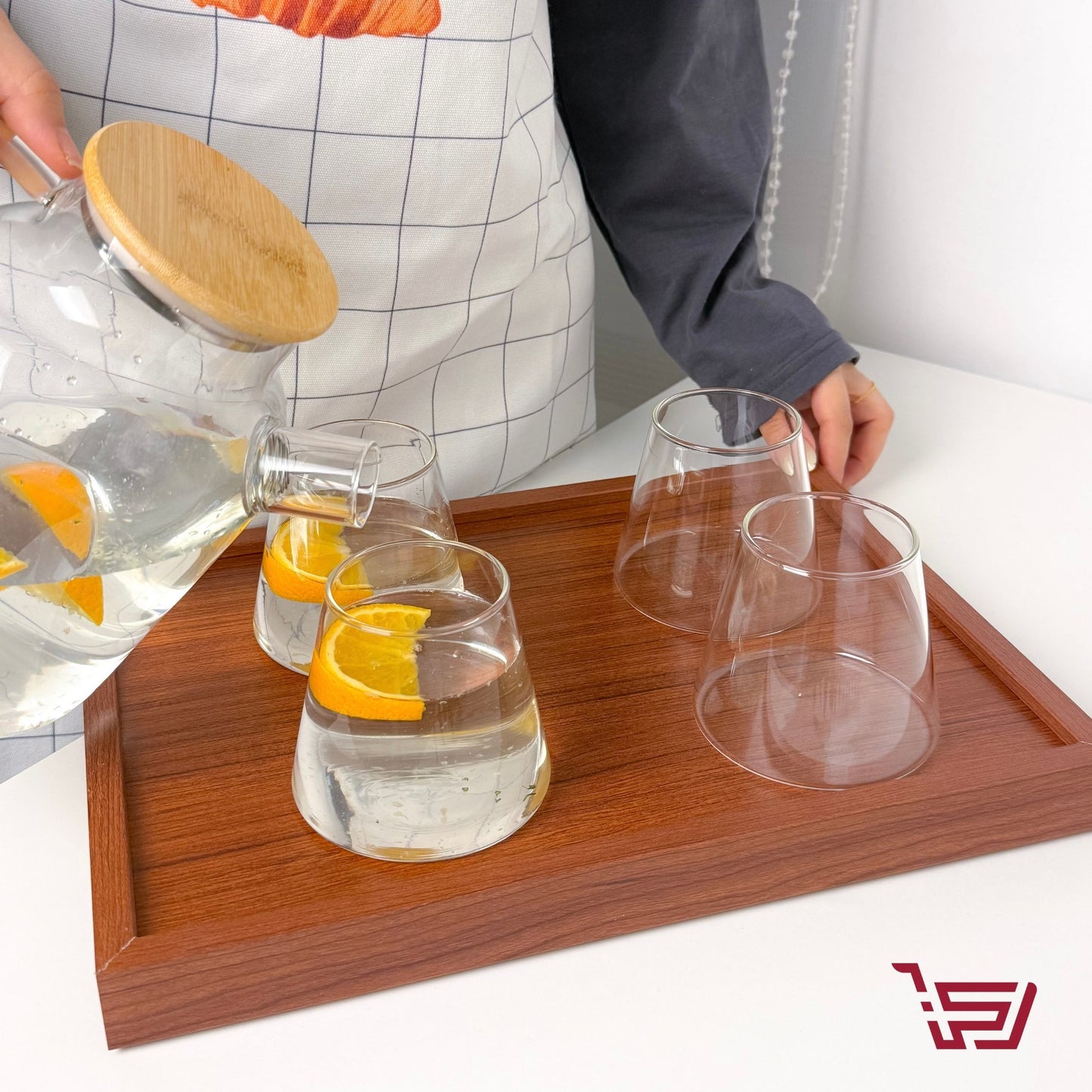 سيت وعاء زجاجي مع اكواب