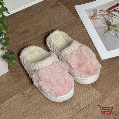 سليبر منزلي بتصميم شبكي مبطن