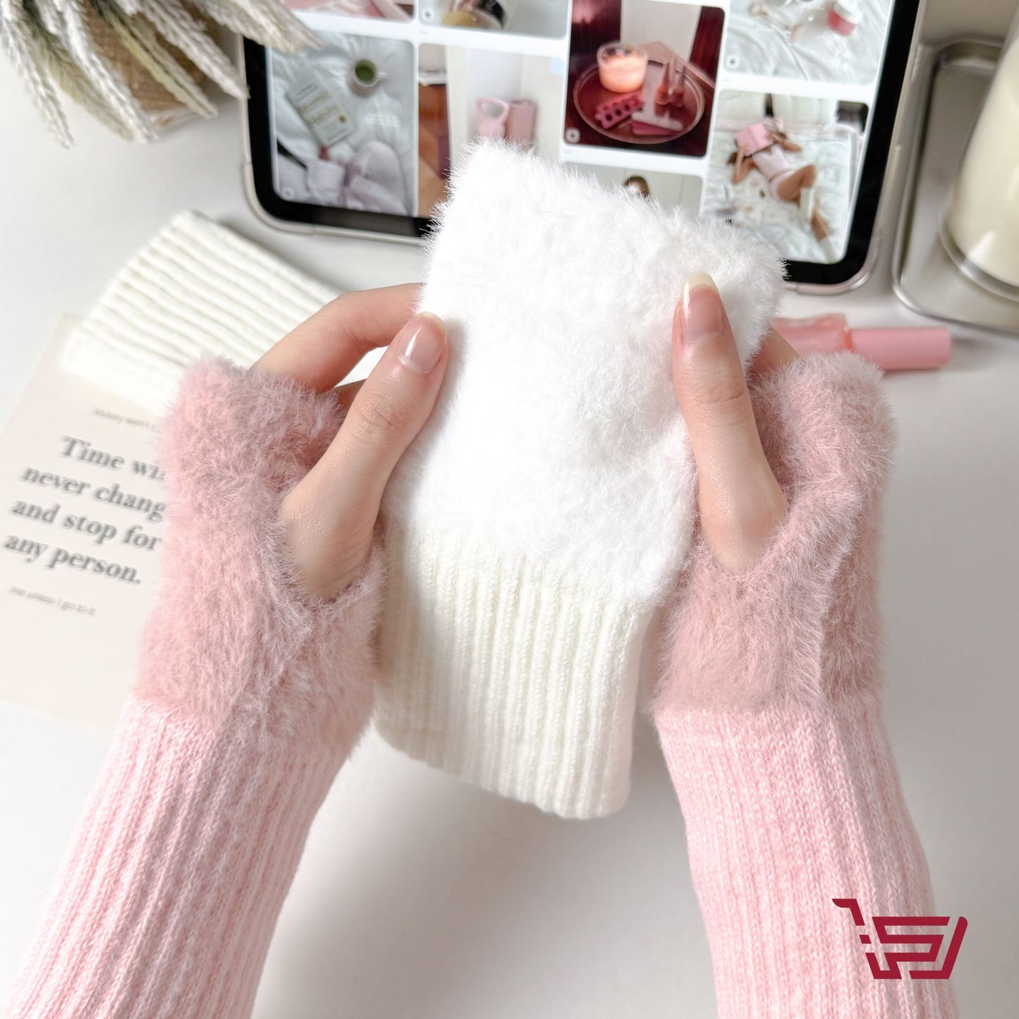 كفوف صوف بدون اصابع ناعمة