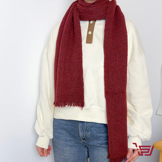 وشاح  كبير صوف احمر