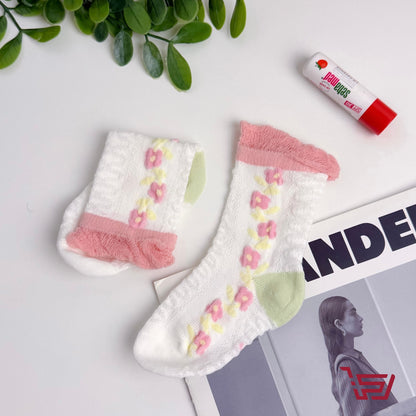 سيت جواريب اطفال قلوب وزهور