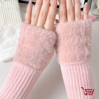 كفوف صوف بدون اصابع ناعمة