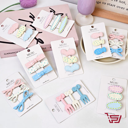 سيت قراصات شعر  بألوان باستل